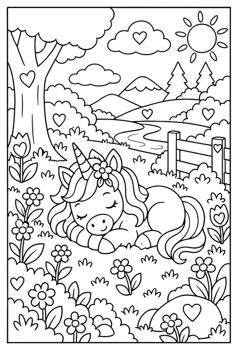 Hidden-object page coloring page